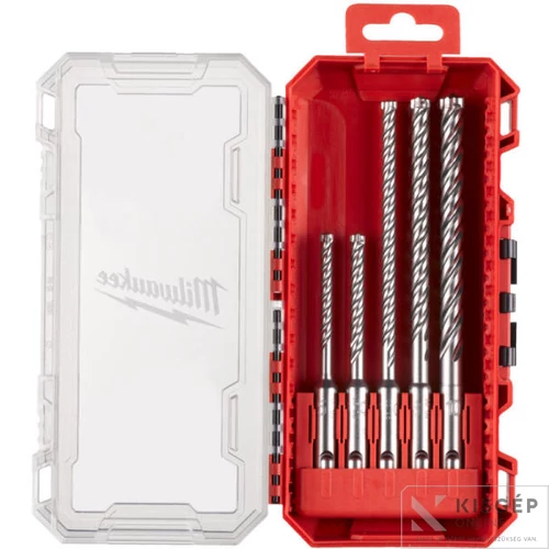 Milwaukee MX4 SDS-Plus 4 élű fúrószár Készlet 5 részes (5,5 x 115 mm; 5,5 / 6 / 7 / 8 x 160 mm)