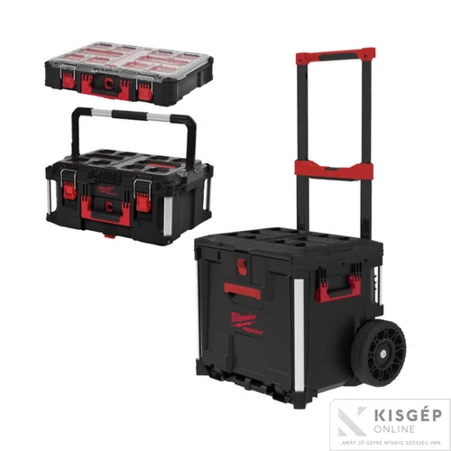 Milwaukee PACKOUT™ Gurulós 3 részes, fiókos szett