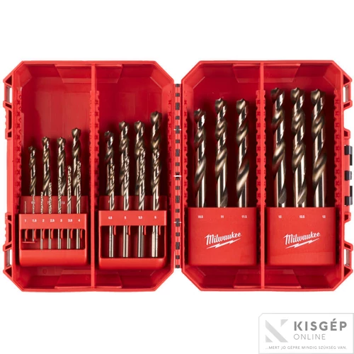 Milwaukee Red Cobalt HSS-G Co fémfúró 25 részes