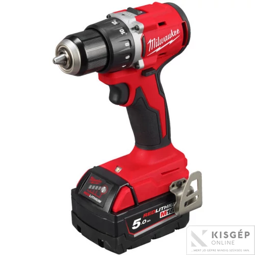 Milwaukee M18BLDDRC-502C kompakt szénkefe nélküli fúrócsavarozó, 2xM18B5,M12-18C