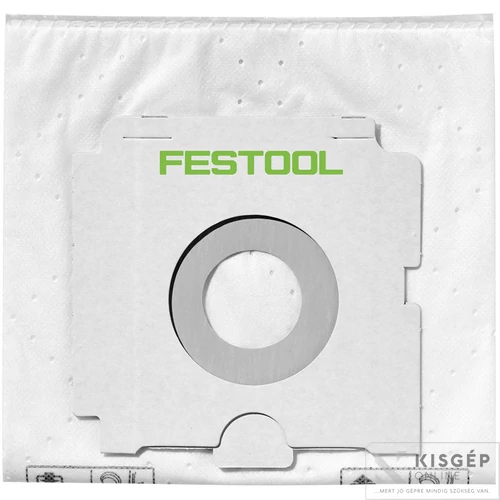 Festool Selfclean szűrőzsák CT-SYS elszívókhoz. Nagy szakítószilárdságú filc, optimális térfogatkihasználás, 1 mg/m³ feletti porokhoz. 