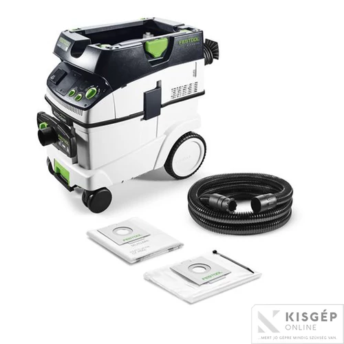 Festool CTL 36 E AC-LHS nagy teljesítményű elszívómobil PLANEX csiszológépekhez, 36 l-es tartállyal és automatikus szűrőtisztítással. 