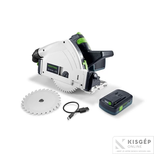 Festool TSC 55 K akkus merülőfűrész játék, állítható vágásmélység és Original Sound funkció. Levehető akkumulátor és USB-C töltés