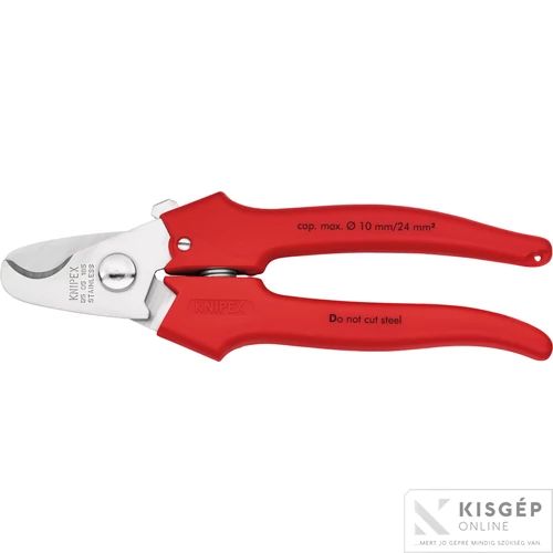 Knipex Kábelvágó olló, PVC nyél 165 mm