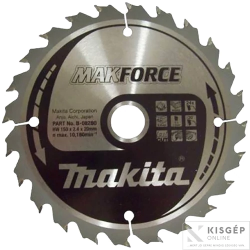 Makita körfűrészlap Makforce 150x20mm Z24