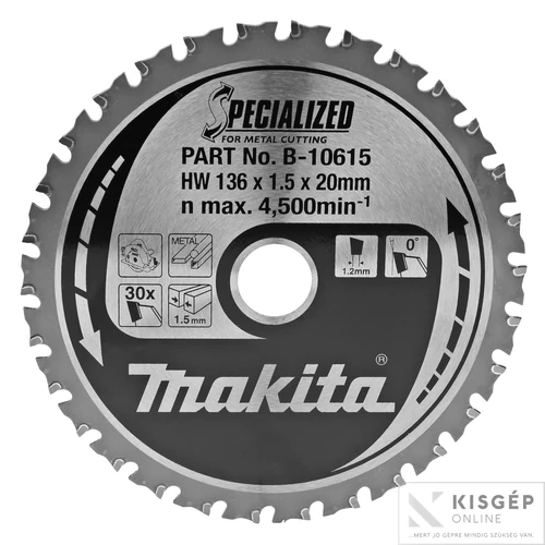 Makita Fűrészlap 136x20x30T