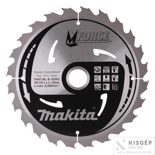 Makita körfűrészlap Mforce 235x30 mm Z24