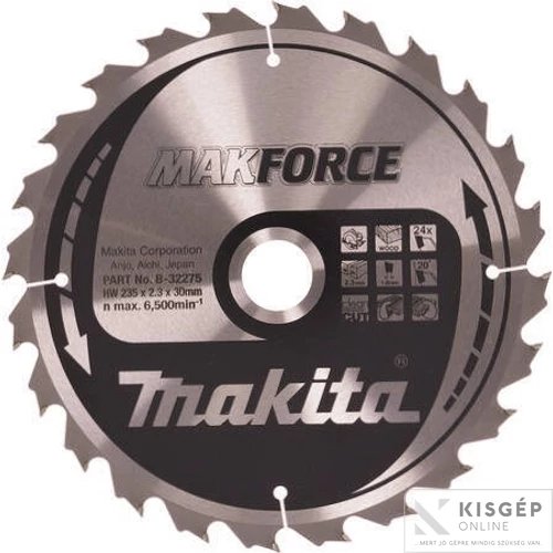 Makita körfűrészlap Makforce 235x30 mm Z24