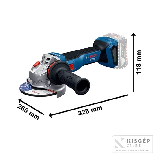 Bosch GWS 18V-11 Akkus Sarokcsiszoló (akku és töltő nélkül; csiszolótárcsával 125mm) kartondobozb