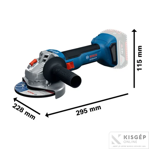 Bosch GWS 18V-8 Akkus Sarokcsiszoló (2x4,0 Ah akkuval; GAL 1840 töltővel; csiszolótárcsa 125mm) s