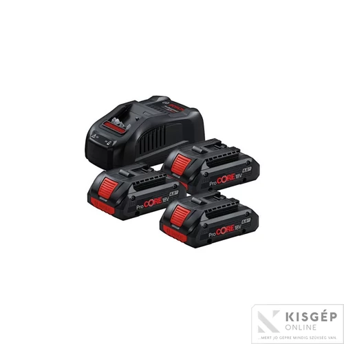 BOSCH akku 3xProCORE 18V 4,0Ah + GAL 1880CV gyorstöltő