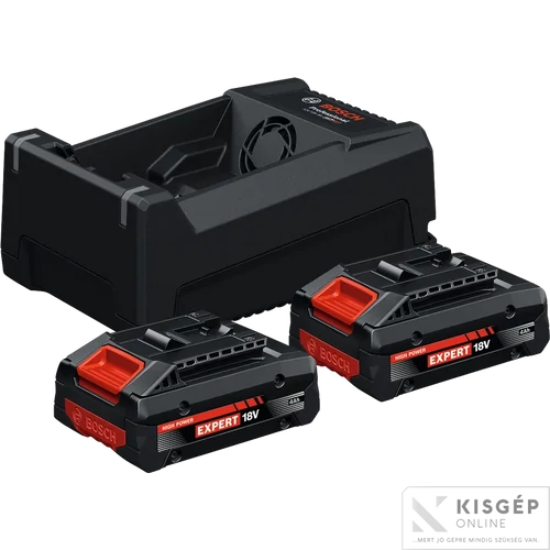 Bosch Akku szett (2x EXBA 18V-40, GAL 12V/18V-80) kartondobozban