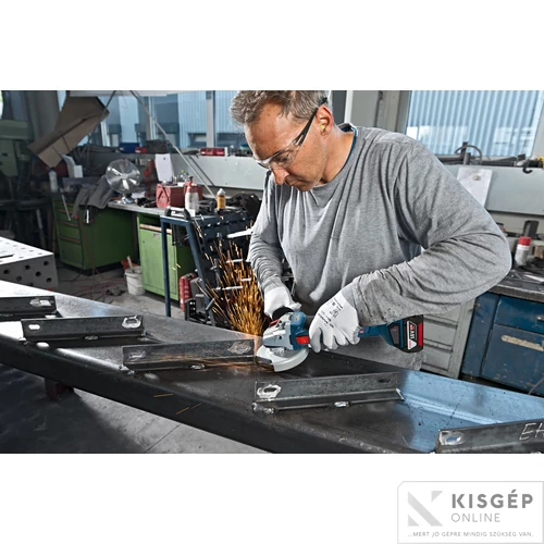 Bosch GWS 18V-10 (125mm) akkus sarokcsiszoló akku és töltő nélkül