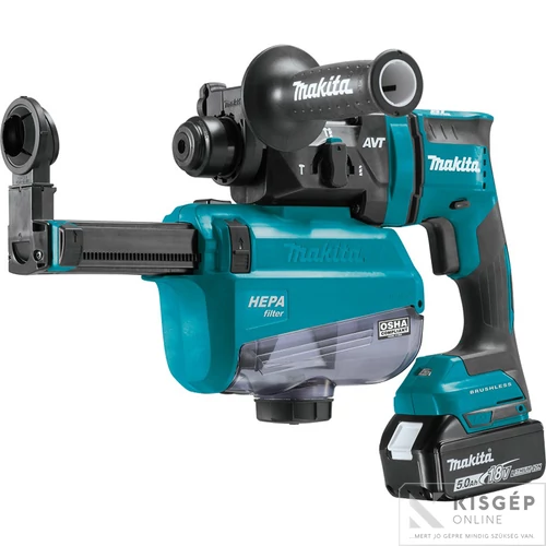 Makita DHR182RTWJ 18V LXT Li-ion BL AWS 1,7J SDS-Plus fúró-vésőkalapács 2x5,0Ah