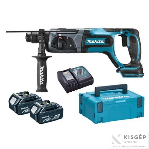 Makita DHR241RTJ 18V LXT Li-ion 2,0J SDS-Plus fúró-vésőkalapács 2x5,0Ah