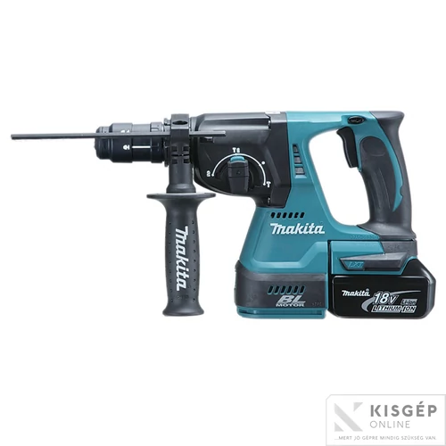 Makita DHR243RTJ 18V LXT Li-ion BL 2,0J SDS-Plus fúró-vésőkalapács cst 2x5,0Ah