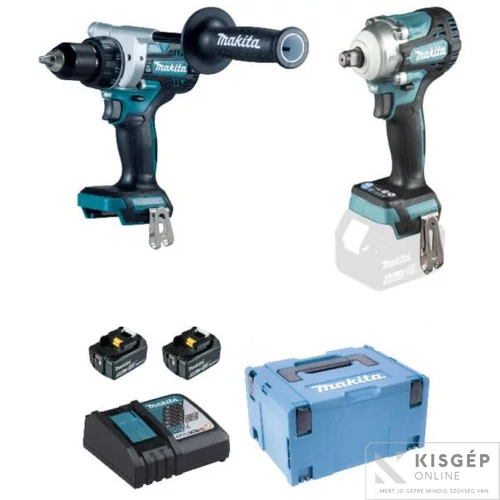 Makita DLX2588TJ 18V LXT Li-Ion BL készlet DDF492Z+DTW300Z+2x5,0 Ah MP3