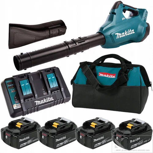 MAKITA DUB362PT4X 2x18V Li-ion BL LXT akkus légseprű 13,4m3/p 4x5,0Ah-DT