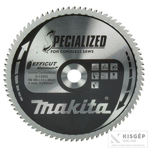 Makita EFFICUT körfűrészlap 306x30mm Z81 ALU