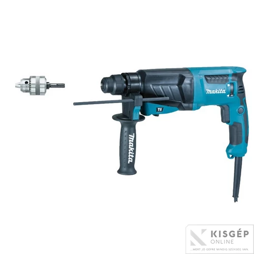 Makita 800W 2,4J SDS-Plus fúró-vésőkalapács + SDS-Plus tokmány