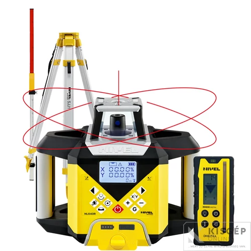 NivelSystem NL640R forgólézer + RD600 digitális jelfogó + SJJ1 állvány + LS-24 mérőléc