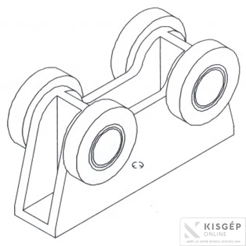 Tyco görgő 41mm szerelősínhez           fehér műanyag