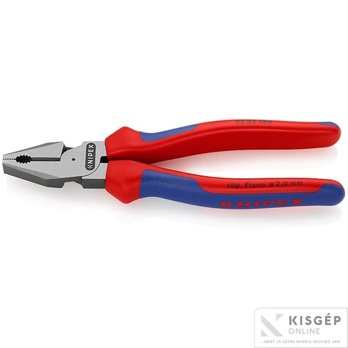 KNIPEX  egyetemes fogó 180mm pol.fej  02 02 180   