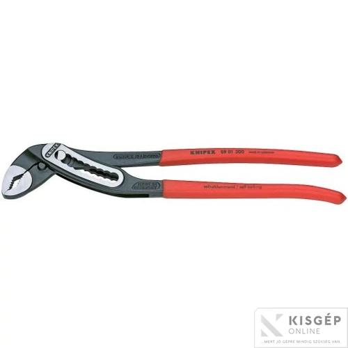 Knipex autóvízpumpa fogó, polírozott fej, PVC nyél, Alligator 250/36mm