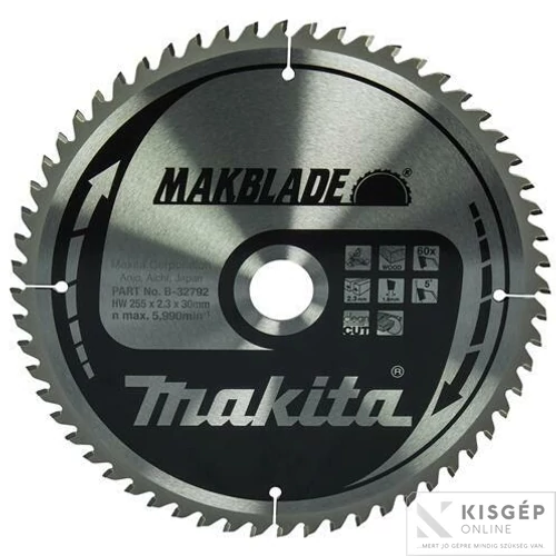 Makita körfűrészlap Makblade 255x30 mm Z60