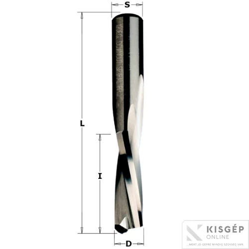 CMT tömör keményfém spirálmaró, Z2 S.HWD=4X15X60 S=8 jobbos