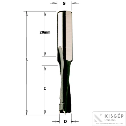 CMT sorozatfúró, S=8X20 D=8X58 jobbos