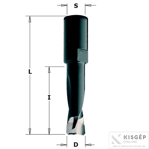 CMT domino maró szerszám, Z2 S=M8X1 D=10X70X90 jobbos DOMINO-FESTOOL-hoz