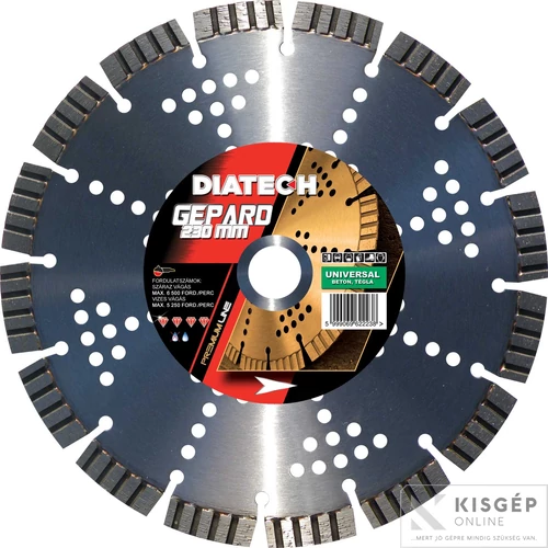 Diatech TS-230 gyémánttárcsa/GEPÁRD