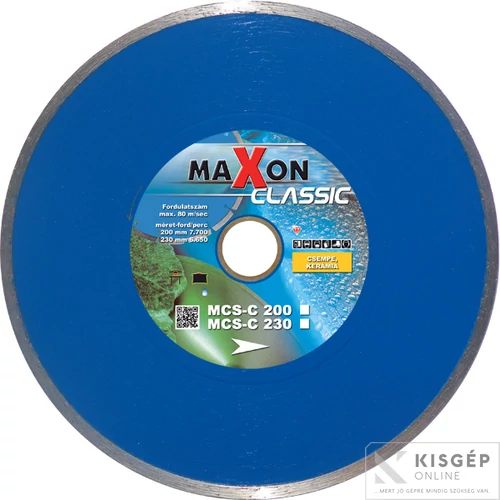 Diatech Maxon 230x5x25,4 gyémánt tárcsa csempe CLASSIC