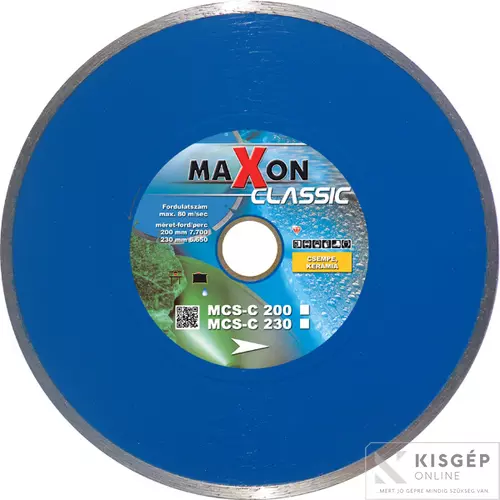 MCS230C Diatech Maxon 230x5x25,4 gyémánt tárcsa csempe CLASSIC