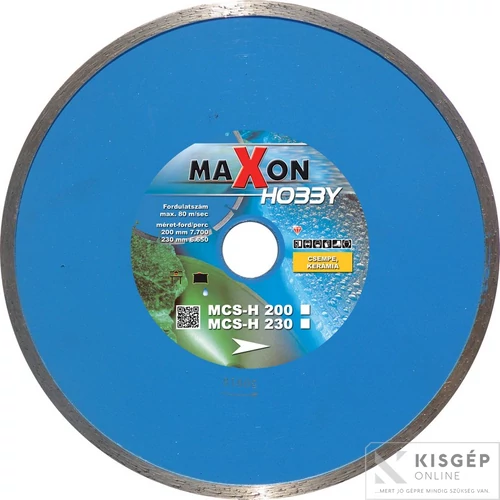 Diatech Maxon 230x7x25,4 gyémánt tárcsa csempe  HOBBY
