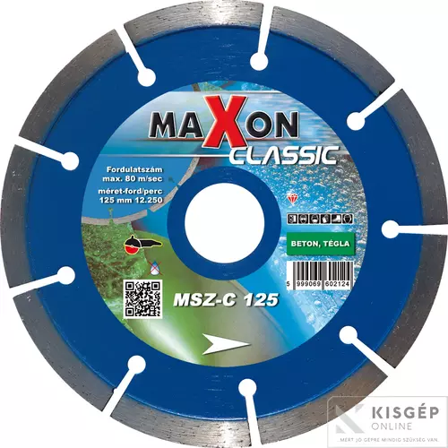 MSZ125 Diatech Maxon 125x7x22 gyémánttárcsa