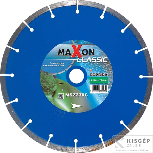 Diatech Maxon 230x7x22 gyémánttárcsa       MSZ230C