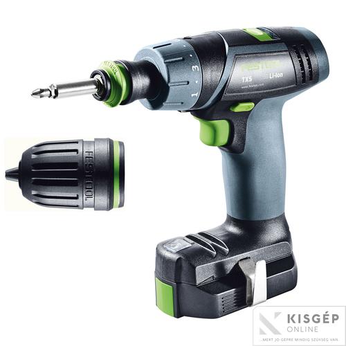 Akkus gép Fúró-csavarbehajtó 18V Festool Akkus fúró-csavarbehajtó, TXS 2,6-Plus Kisgéponline