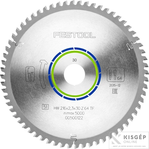 Festool Körfurészlap, 216x2,3x30 TF64