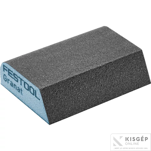 Festool formatartó csiszolószivacs 120 CO GR finomsággal, kerek és hegyesszögű oldallal. Ideális konkáv ívek és szűk helyek csiszolásához. 