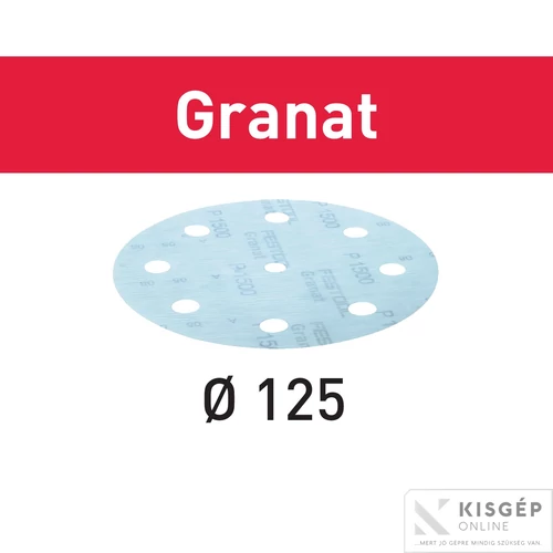 Festool P60 Csiszolópapír, STF D125/90 P 60 GR (50 db/cs)