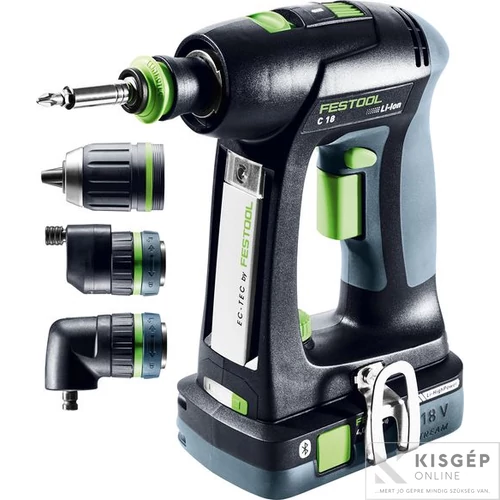 Festool Akkus fúró-csavarbehajtó, C 18 HPC4,0 I-Set