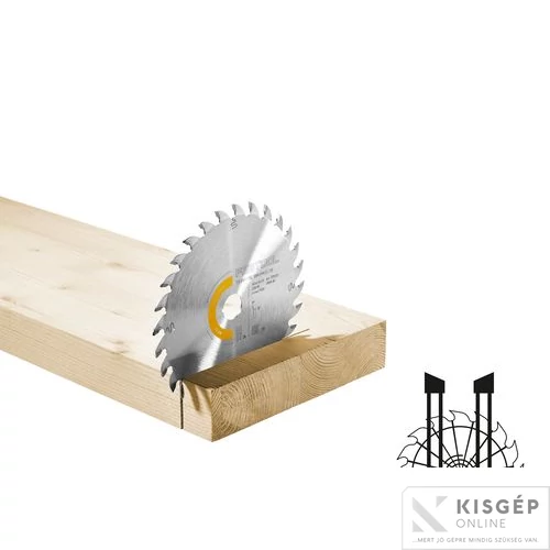 Festool HW körfűrészlap 160 mm átmérővel, váltófogakkal és közepes homlokszöggel. Faanyagok, lemezek és MDF szabásához. TS 55 F, TSC 55 K modellekhez.