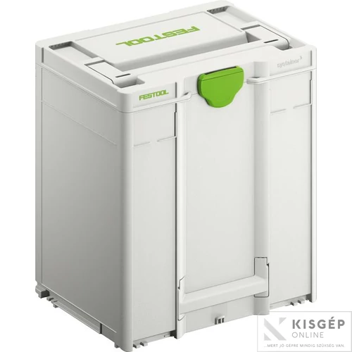 Festool SYS3 L 187 Systainer széles alapfelülettel. Kompatibilis szállítórendszerekkel, biztosítva a rendet és áttekinthetőséget. Vásárolja meg webshopunkban!