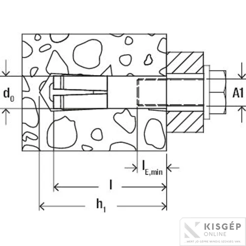 Fischer EA M 16 N beütődübel 1db