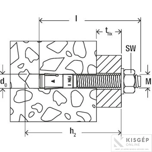 Fischer FBN II 10/10 Hdg alapcsavar 1db