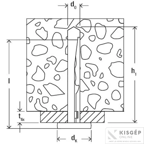 Fischer plafonszeg FDN II 6/5 1db