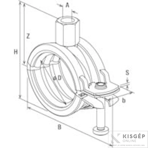 Fischer FGRS Plus 40-44 (1 1/4”) M8/M10 csőbilincs 1db