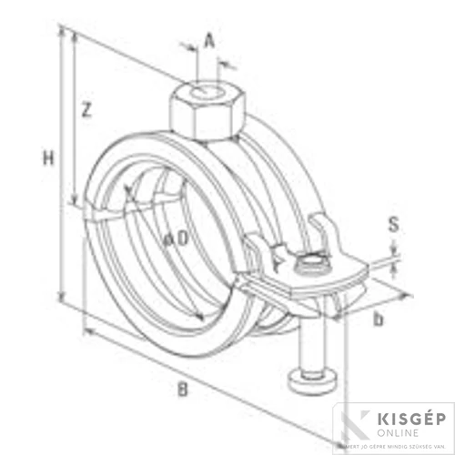 Fischer FGRS PLUS 15-19 (3/8”) M8 csőbilincs 1db